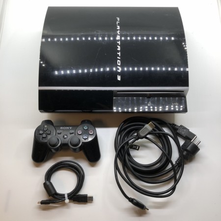 Playstation 3 (PS3) Fat konsoll med kabler og kontroll
