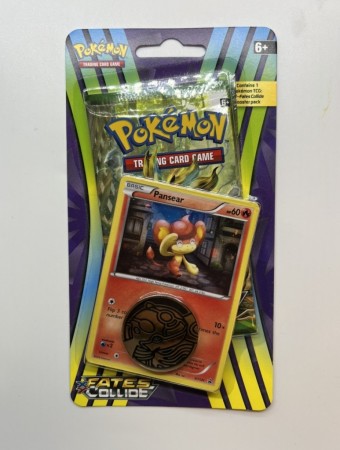 Pokemon XY Fates Collide Blister / Checkane pakke med Pansear Promo kort og mynt!