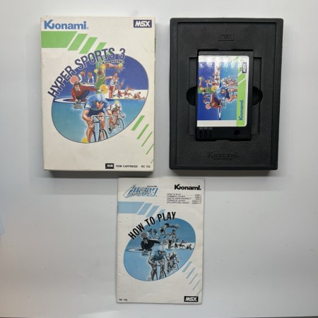 Konami Hyper Sports 3 til MSX (ROM Cartrige) komplett utgave med eske og manual