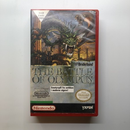 The Battle Of Olympus Yapon Utleie cover til Nintendo NES