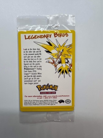 Pokemon Legendary Birds Sealed Black Star Promo Kort fra 2000 (NÅ PÅ LAGER IGJEN!)