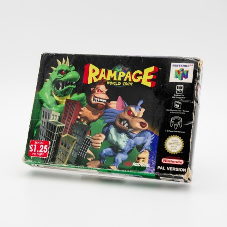 Rampage: World Tour i original eske til Nintendo 64