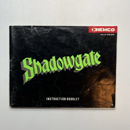 Shadowgate manual (SCN/SWE) til Nintendo NES