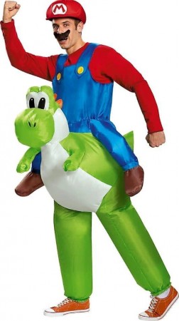Oppblåsbart kostyme (Mario ridende på Yoshi)