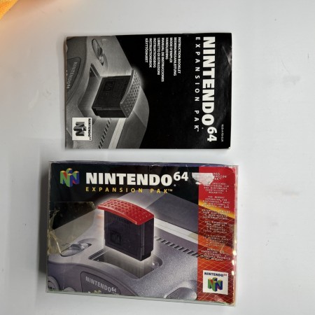Eske og manual til Expansion Pak til Nintendo 64