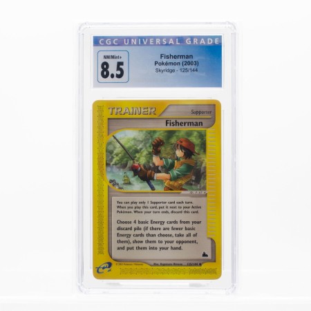 Pokemon Skyridge Fisherman 125/144 i CGC 8.5
