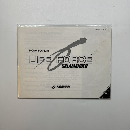 Life Force Salamander SCN manual til Nintendo NES