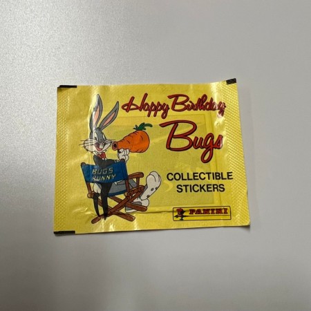 Happy Birthday Bugs Collectible Stickers fra Panini 1990!