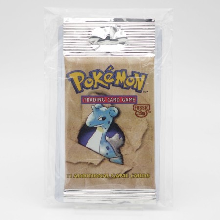 Pokemon Fossil Unlimited Long Crimp Booster Pack fra 1999